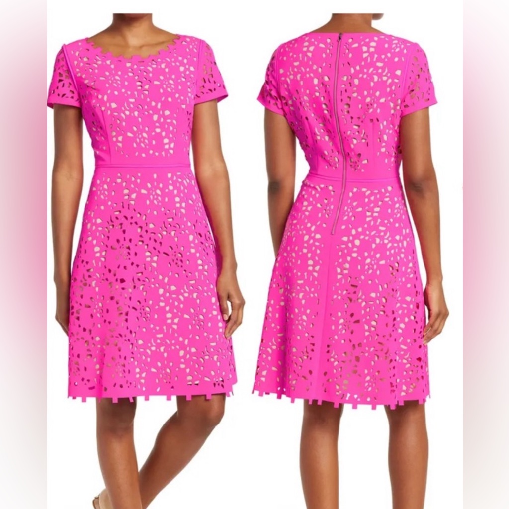 New Focus By Shani Laser Cutout Shift Dress